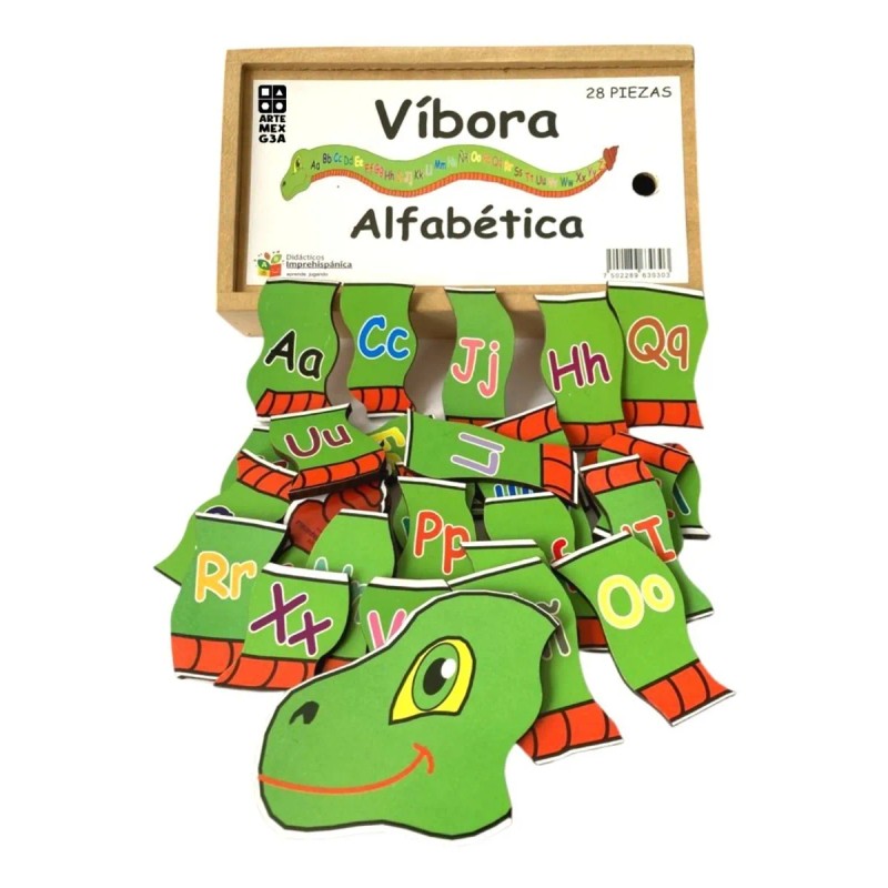 Kit D Cocodrilo-gusano Numérico Bilingue Y Víbora Alfabética