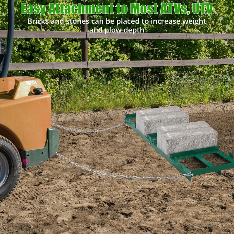 GarveeTech Driveway Drag 4 Ft Width, Drag Harrow Driveway,Grader Landscape