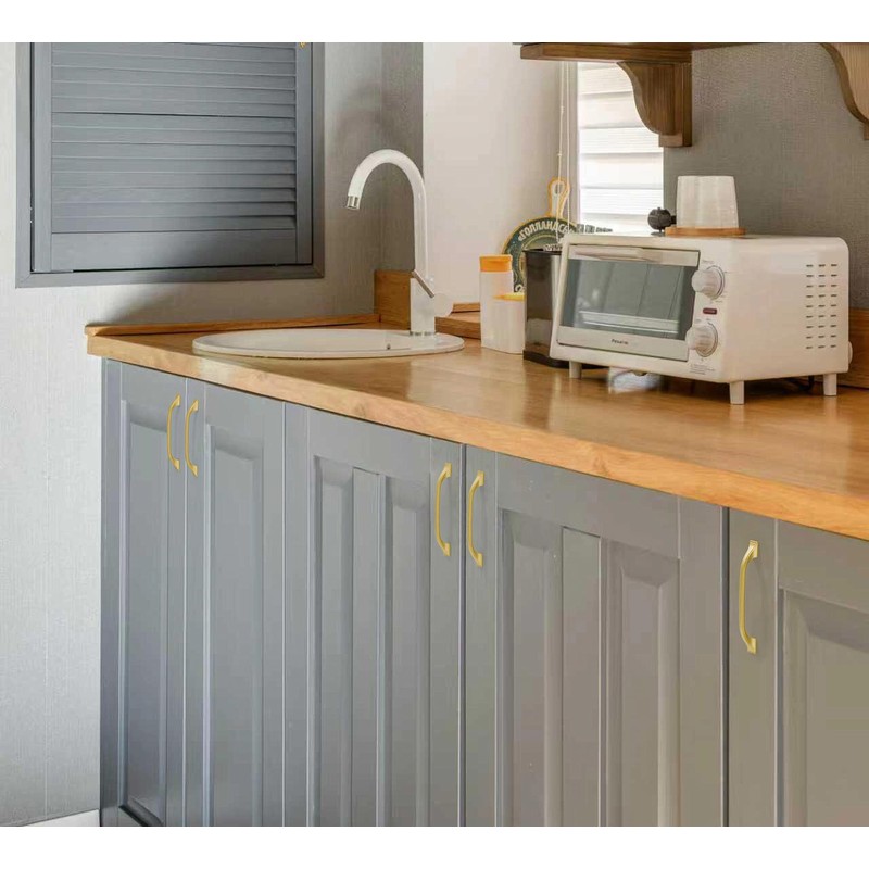 BEROSSA 10 Pack Brushed Gold Cabinet Pulls 3-3/4 Inch Gold