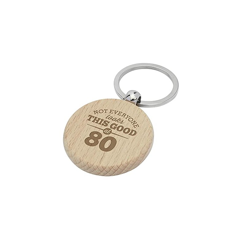 D Design Invent Print! 80th Birthday Gift Keyring for Men