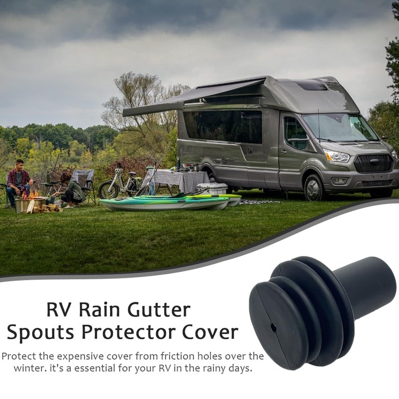 Rain Gutter Spouts Protector Cover for RV, Van, Travel Trailer