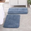 MIULEE Set of 2 Non Slip Shaggy Bathroom Rugs Extra