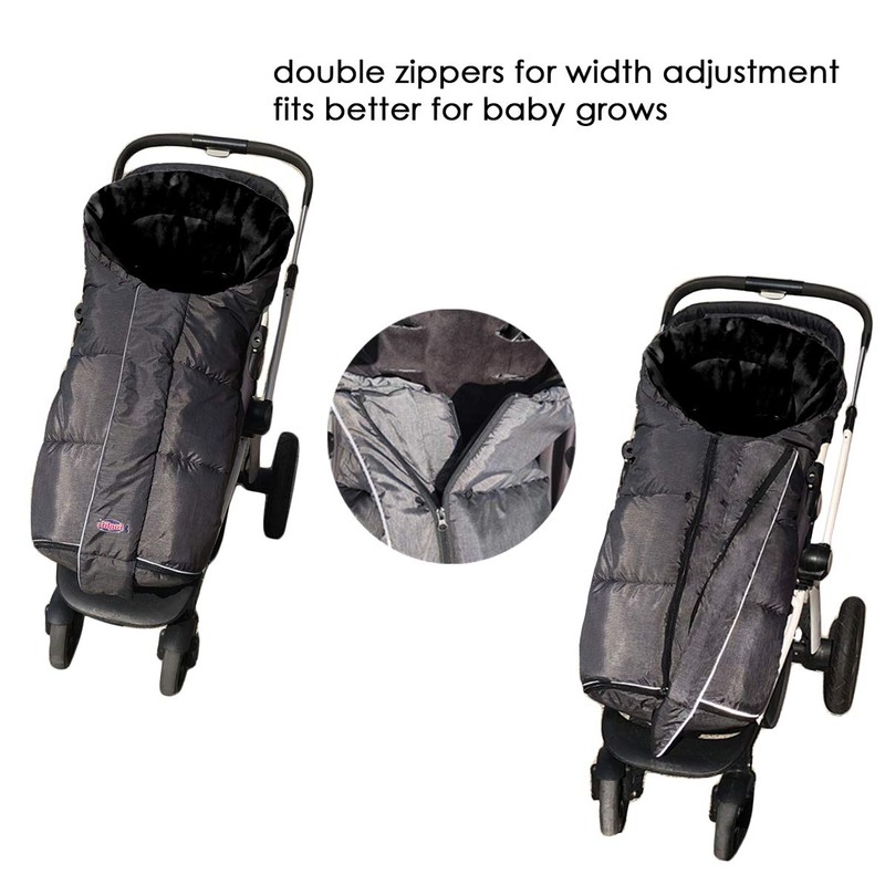 German Designed Winter Tour Waterproof Stroller Footmuff,Width Adjustable Design Fits