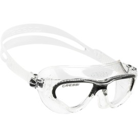 Cressi Cobra Anti Fog Premium Swim Goggles Mask - Clear/Black, Junior