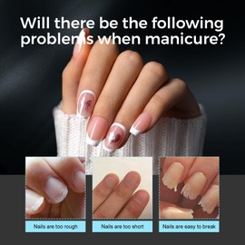 TOMICCA Nail Tips 240Pcs Short Coffin Acrylic Nails Gel Nail Tips Fake Nails Pre-shape Half Matte Press on Nails False Nails for Beginner and Professional DIY Salon 12 Sizes