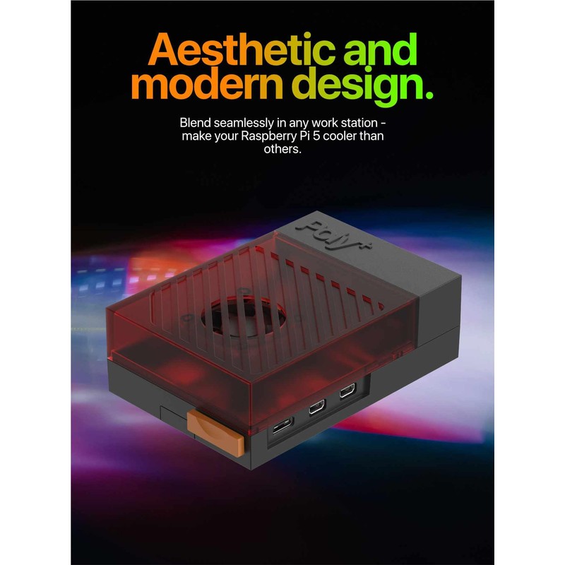Argon Poly+5 Raspberry Pi 5 Case with Active Cooler |
