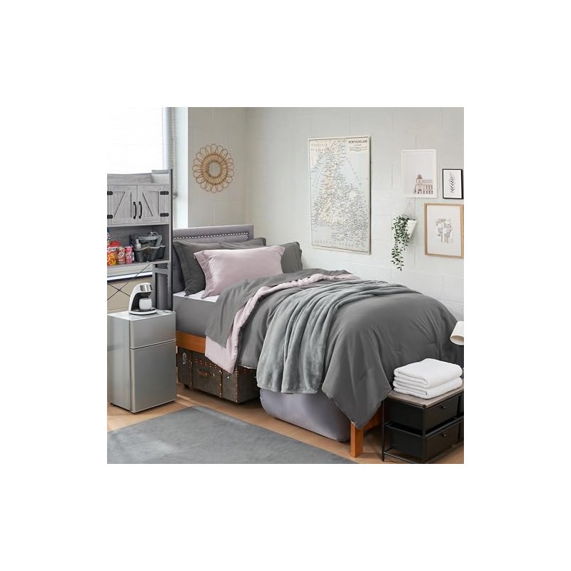College Freshman Dorm Pack Plus - Twin XL Bedding Bundle