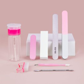 Nail Gel Polish Remover Tool Kit: Nail Files 100/180, Nail Buffer Block, Cuticle Nippers, Cuticle Trimmer, Cuticle Pusher, Nail Tools, Pedicure & Manicure Tools, Nail Prep Kit, Manicure Kit for Women