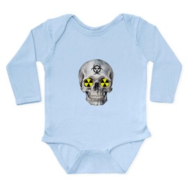 CafePress Scary Biohazard Radioactive Skull Anti Nuclear Body Suit Unisex Long Sleeve Baby Bodysuit Infant Romper
