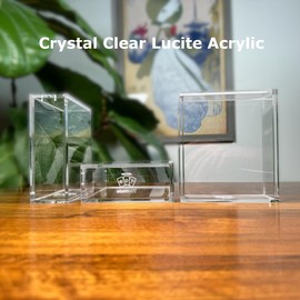 TCGHalo Acrylic Yugioh Booster Box Case (3 Pack) Acrylic Display Case for Yu-Gi-Oh Booster Box - Sliding Magnetic Lid 5MM Thick - Hard Yugioh Card Booster Box Case Storage Clear Acrylic Display Case