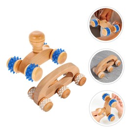 ORFOFE 2Pcs Wooden Muscle Massager Portable Foot Roller for Leg Fatigue Relief for Relaxing Post Workout Massage the Go