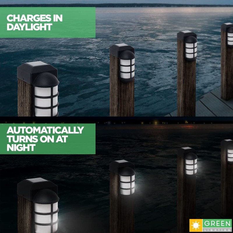 GreenLighting Marina Solar Post Cap Lights - Fits 4x4 Nominal