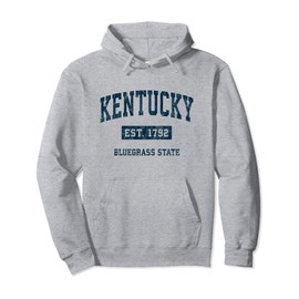 Kentucky Vintage Athletic Sports Design Navy Print Pullover Hoodie