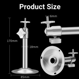 SamIdea Security Camera Mounting Bracket, Wall Ceiling Mounts Stand Holder Bracket Adjustable for PTZ Wireless Arlo Pro IP Camera CCTV Surveillance Camera (04 Steel Ceiling 17cm/6.69" Mount)