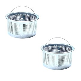 Stainless Steel Sink Strainer with Handle – Kitchen Drain Basket for Food Waste, Easy to Lift and Clean (2 PCS)