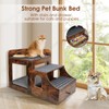 SEPTBOT Cat Window Perch with Removable Stairs, Large Pet Bunk