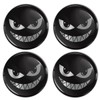 SkinoEu Wheel Centre Cap Stickers 3D Domed 4 Pack 50mm