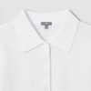 JAJU [JAJU] Women's Collar Short-Sleeve Knit_White