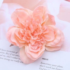 Boho Beach Wedding Hair Clips Flower Large Flower Hairpin Brides Flower Brooch Pink Party Rose Hair Clip Wedding Hair Accessories Hair Pins Hairpieces for Women