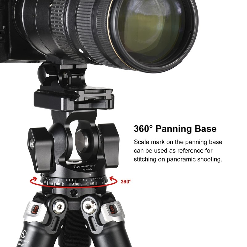 SUNWAYFOTO DT-03 Tilt Head for Monopod and Tripod 33lbs Load