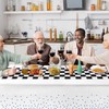 DEMIUKO 6PCS Checkered Table Runner Black White Party Table Decor