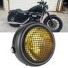 7in 55W Motorcycle Grill Headlight Retro Style Halogen Head Lamp
