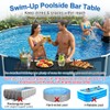 Above Ground Pool Bar, 47" x 11.7" Black Pool Bar