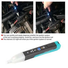 Qiilu Auto Ignition Coil Spark Plug Tester Electronic Fault Detector for Automotive MST-101 Auto Ignition Coil Tester Tool for Car Spark Plug Ignition Testers