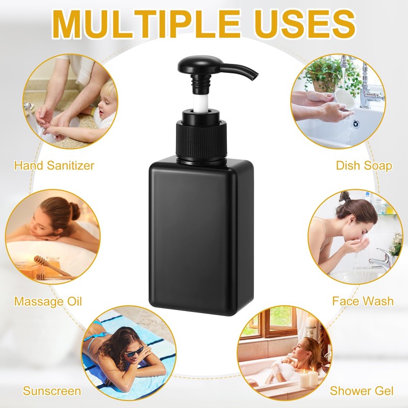 Domensi 6 Pcs 100ml /3.4 oz Pump Bottle Mini Travel