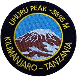 Kilimanjaro Iron On Patch/3.5" Embroidered Uhuru Peak Tanzania Trekking Badge