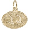 Rembrandt Synchronized Swimming Oval Charm - Metal - Gold-Plated Sterling