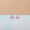 CENWA Canada Flag Heart Charm Earring/Keychain Flag Gift Canada Flag