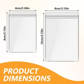 70 Pcs Anti Tarnish Jewelry Bags Clear PVC Jewelry Bags Resealable Plastic Rings Earrings Packing Storage Pouch Earring Organizer Travel 2 Sizes, 3.15 X 2.36 In, 4.72 X 3.15 In