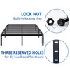NEW JETO Metal Bed Frame,Queen Size Bed Frame with Storage