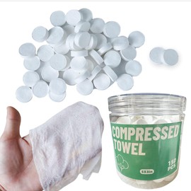 Disposable Face Cotton Coin Tissue - 150 PCS (8in×8in), Ideal for Camping, Sports, Tablet Use