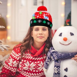 Christmas Hat, Hat with LED Light, Christmas Hat, Adult Hat, Children, LED, Hat with Light, Christmas Hat with Light, Christmas Hat for Children and Adults