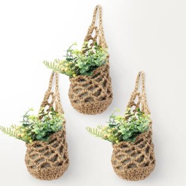 3PK Macrame Wall Planters Hanging Planter Indoor Plants Succulents Decor New