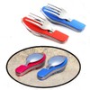 Senven 2 Pieces 4-in-1 Camping Tableware Camping Accessories Stainless Steel