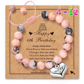 Alissl 6 Year Old Girl Birthday Gifts - Birthday Braided Beads Bracelets Gifts | 6 Year Old Girl Birthday Gifts | Gifts for Teen Girls | Teen Girls Gifts | Birthday Gifts for Girls