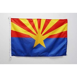 AZ FLAG Arizona Flag 2' x 3' for Outdoor - US State of Arizona Flags 90 x 60 cm - Banner 2x3 ft Knitted Polyester with Rings