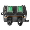 OELFFOW Waterproof On Off Toggle Switch Double Switch/Outlet with Green