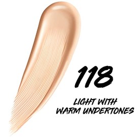 Maybelline New York Super Stay Up to 24HR Skin Tint, Radiant Light-to-Medium Coverage Foundation, Makeup Infused With Vitamin C, 118, 1 Count