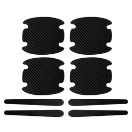 HOPESPANNER Universal 92x98mm Car Door Cup Protector Sticker Anti-Scratches+Auto Door Handle Protective Film 1 Set Black