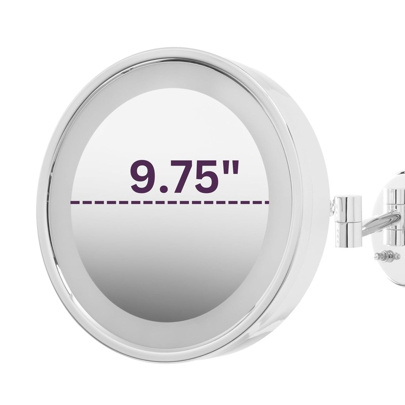 JERDON 9.75-Inch Wall Mount zmskrup Mirror - 3X Magnification &