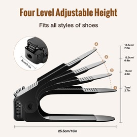 Neprock Shoe Slots Organizer,Shoe Storage Organizer Shoe Rack for Closet Organization,Shoe Slots Organizer De Zapatos Shoe Hoder Space Saver for Entryway(12 Pack)(Black)