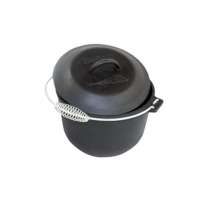 Bayou Classic 6-qt Pre-Seasoned Cast Iron Covered Soup Pot w/Domed