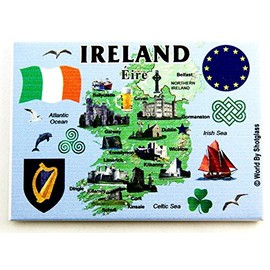 Ireland EU Series Souvenir Fridge Magnet 2.5" X 3.5"