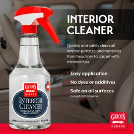 Griot's Garage Interior Cleaner Spray for Car Seats, Carpet, Upholstery Fabric, Floor Mat, Vinyl, Dashboard, Ideal for Truck, SUV, RV, Boat, and More, 10956, 22 Fl Oz