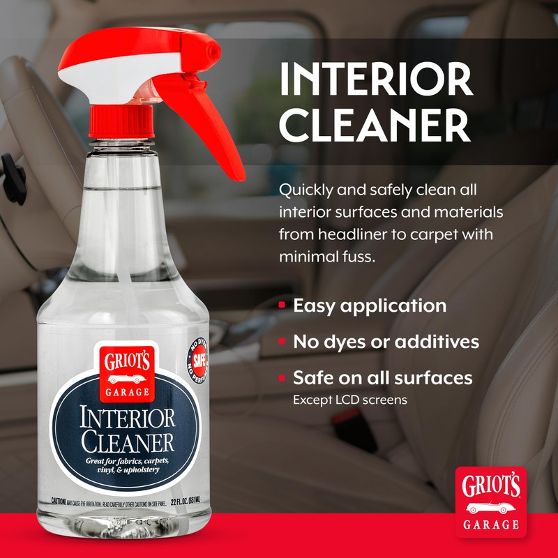 Griot's Garage Interior Cleaner Spray for Car Seats, Carpet, Upholstery