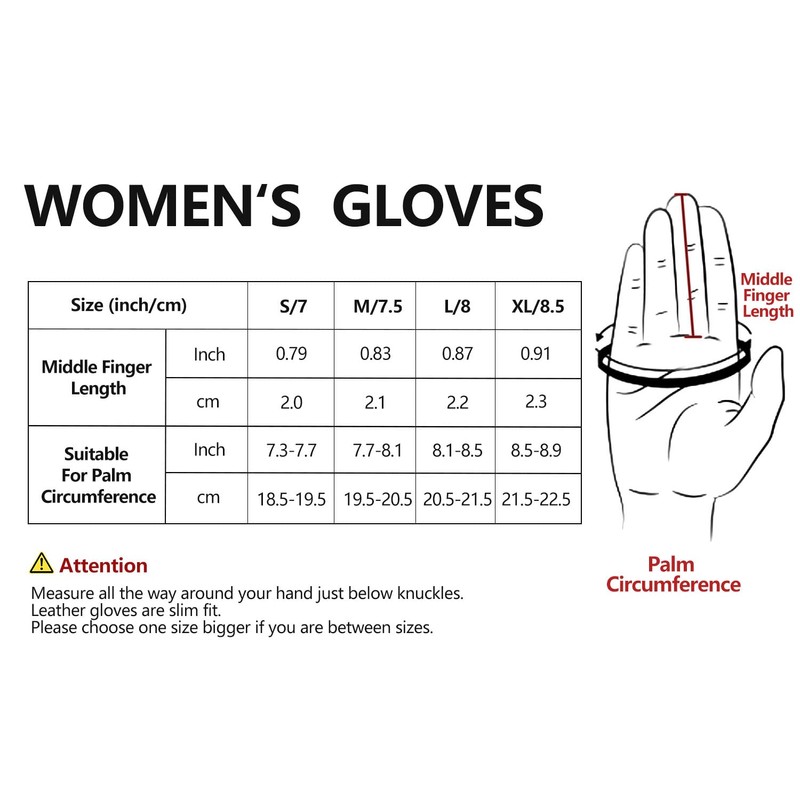 GSG SINCE 1998 Womens Fingerless Leather Gloves Unlined Sheepskin Genuine